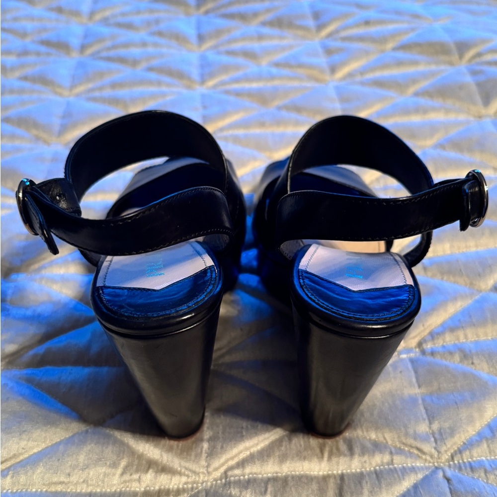 Prada Leather Wedge Sandals - Picture 8 of 11